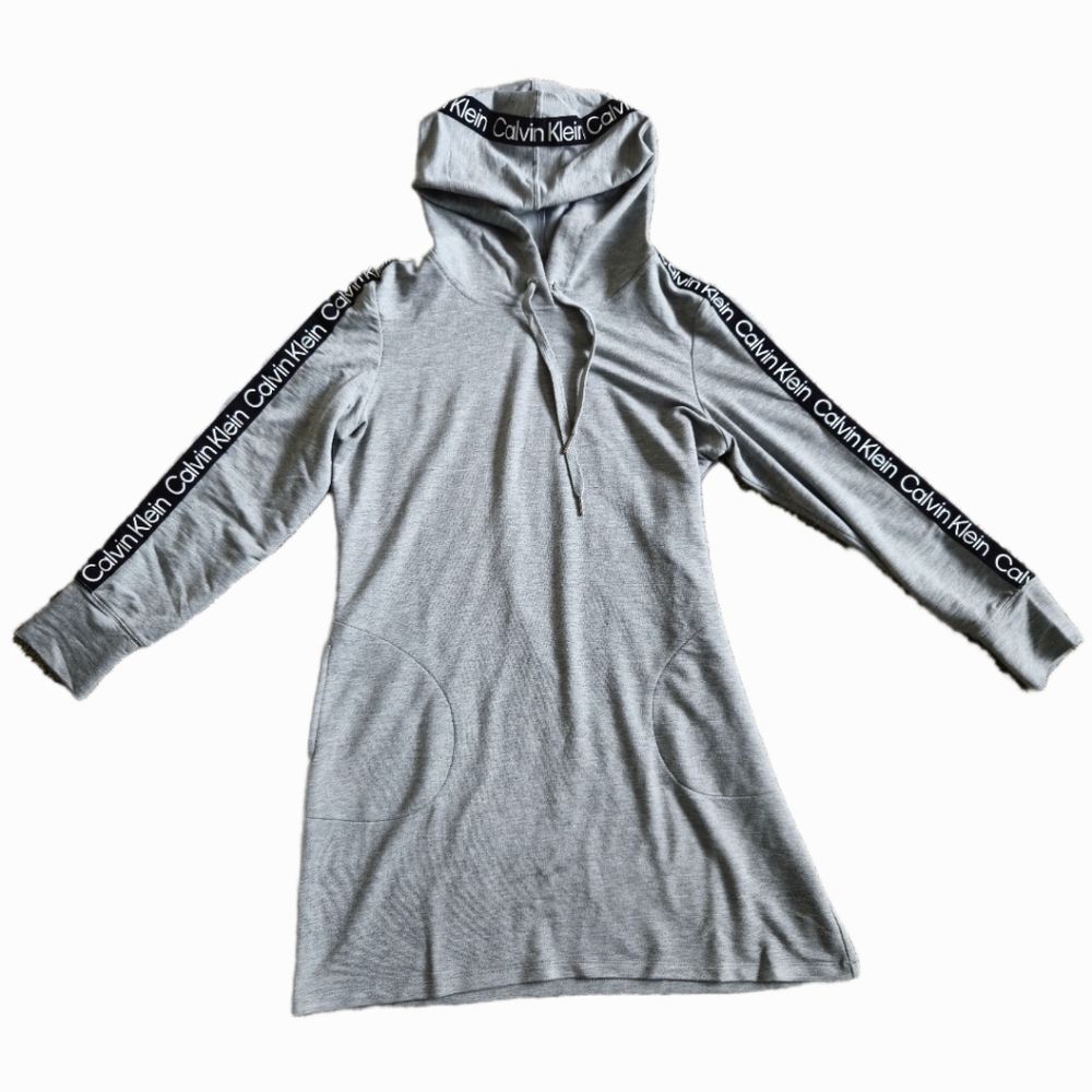 CK Hoodie Dress. Pockets & Logo